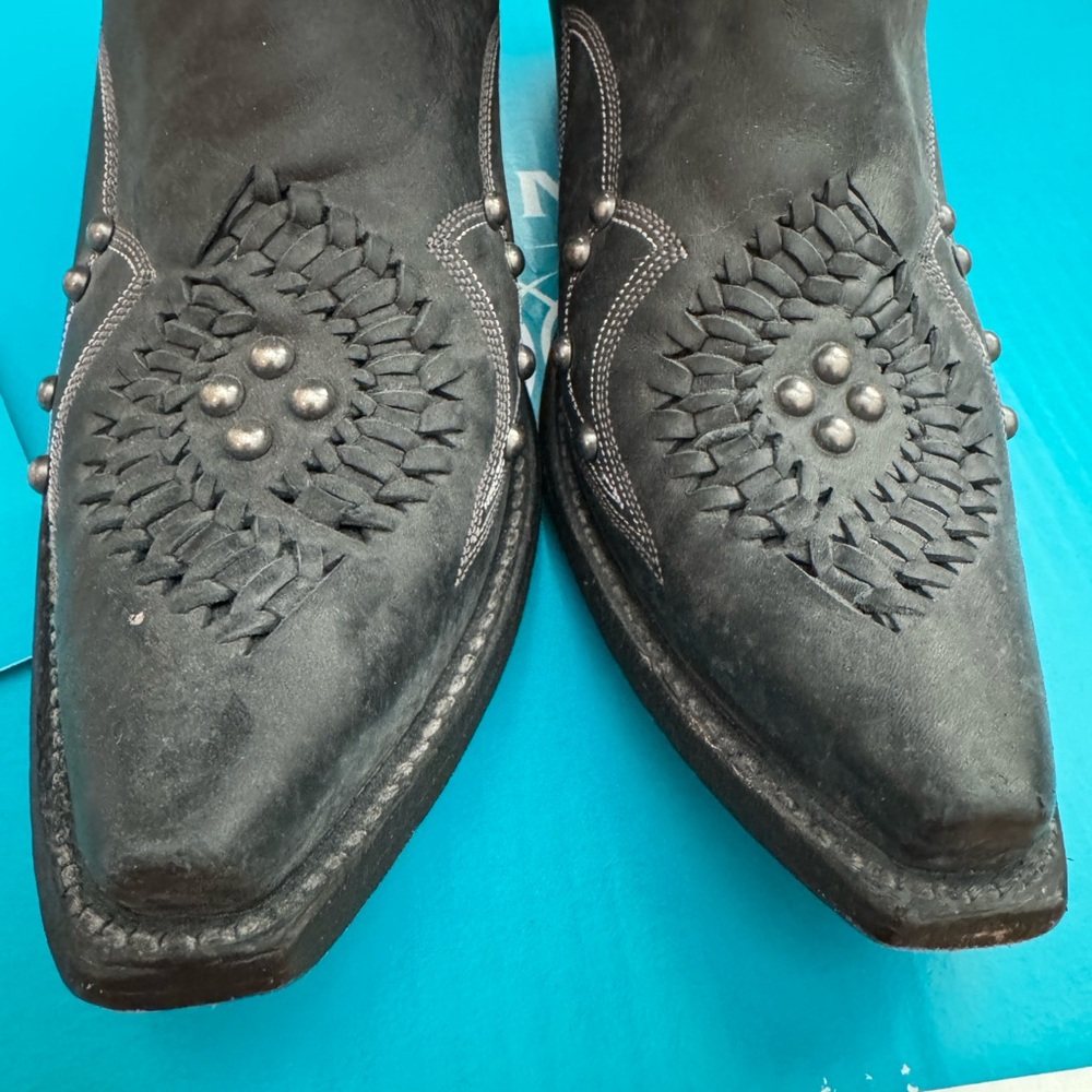 Lane COSSETTE Boots- Distressed Black size 10 - Picture 7 of 11